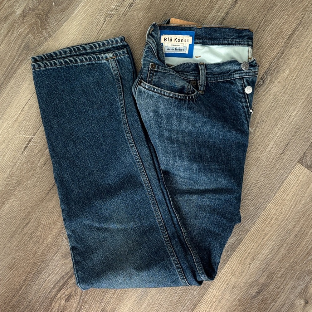Acne Men's Dark Blue straight Jeans